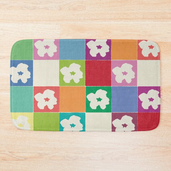 Item preview, DP281-2 Floral Checkerboard Pattern designed and sold by DuckyRubin.