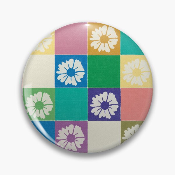 Item preview, DP281-4 Floral Checkerboard Pattern designed and sold by DuckyRubin.
