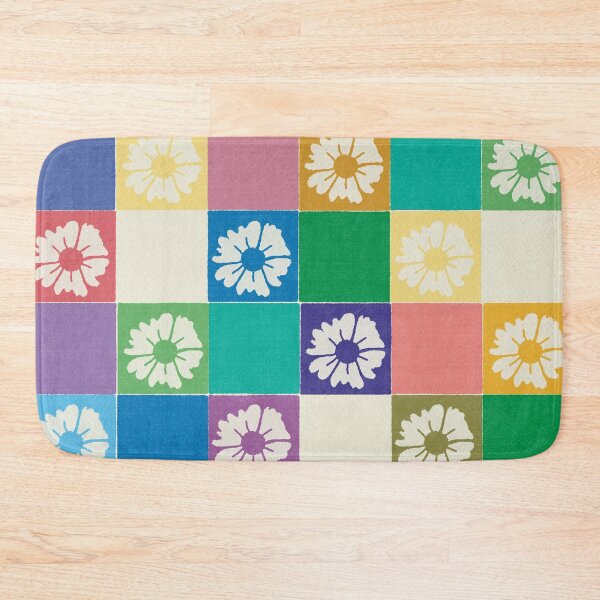Item preview, DP281-4 Floral Checkerboard Pattern designed and sold by DuckyRubin.