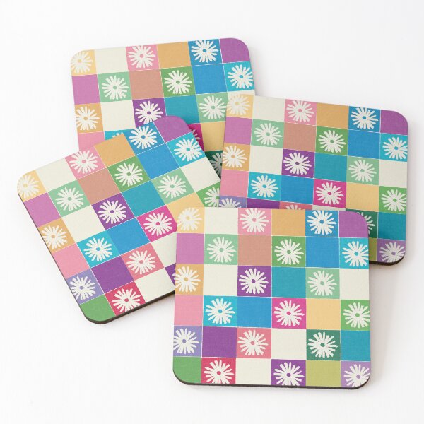 Item preview, DP281-5 Floral Checkered Pattern designed and sold by DuckyRubin.