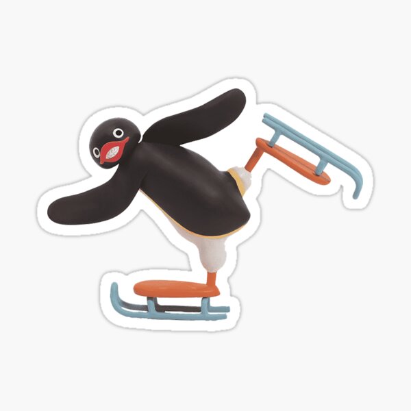 Vista previa del artículo con la obra «penguin ice skating», diseñado y vendido por RexKlocko.