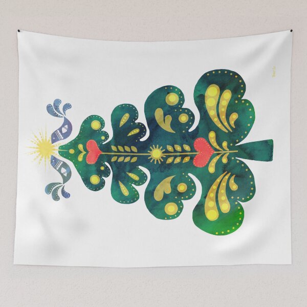 Item preview, Traditional Scandinavian Folk Art Tree designed and sold by BunnyThePainter.