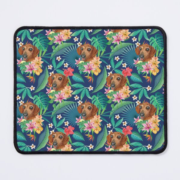 Item preview, Tropical Red Dachshund Doxie 2 designed and sold by lulupetart.