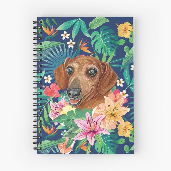 Item preview, Tropical Red Dachshund Doxie 2 designed and sold by lulupetart.