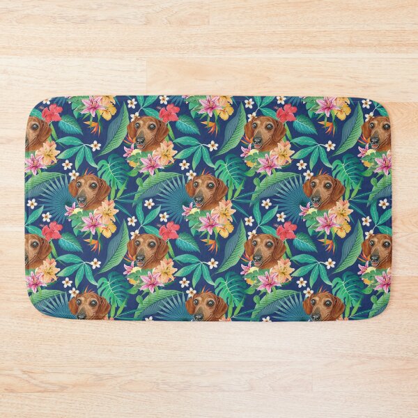 Item preview, Tropical Red Dachshund Doxie 2 designed and sold by lulupetart.