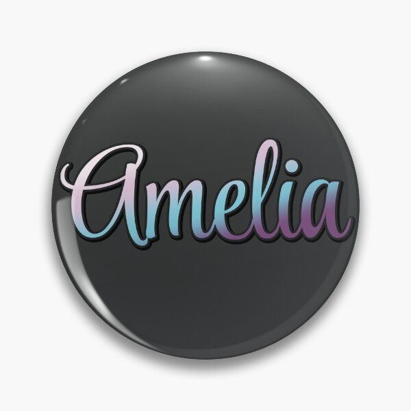Item preview, Pretty Script Amelia Name in Cool Colors designed and sold by AloraDawnEve.