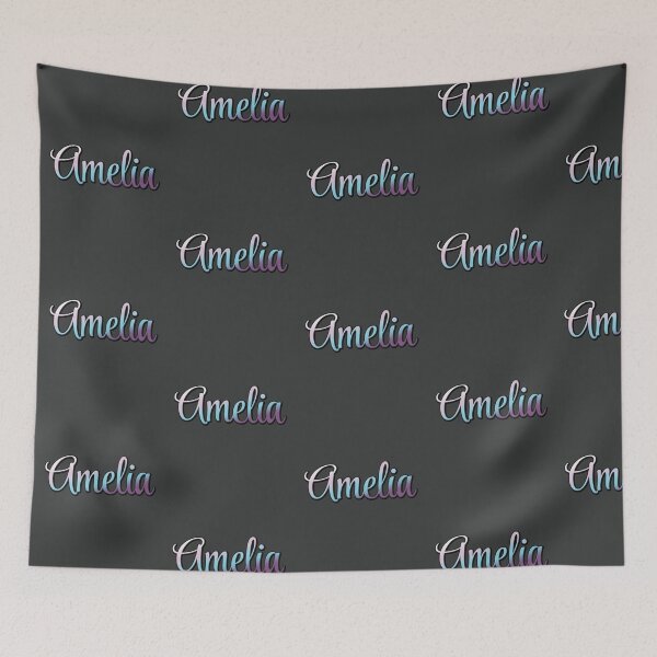 Item preview, Pretty Script Amelia Name in Cool Colors designed and sold by AloraDawnEve.