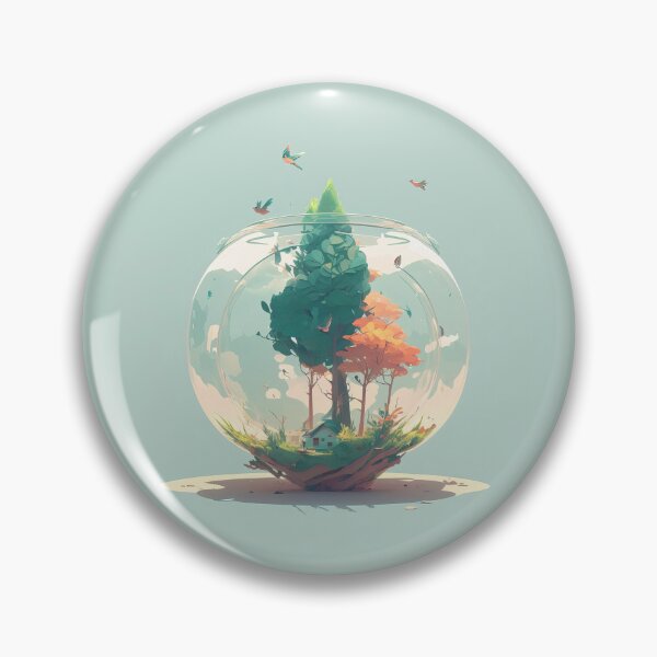 Item preview, A Tiny House with Some Trees Inside a Glass Bowl designed and sold by quick-drops.