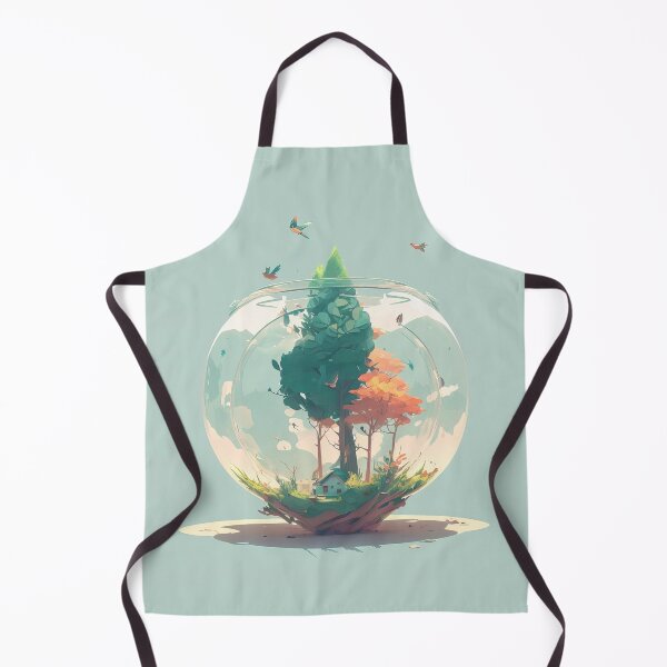 Item preview, A Tiny House with Some Trees Inside a Glass Bowl designed and sold by quick-drops.