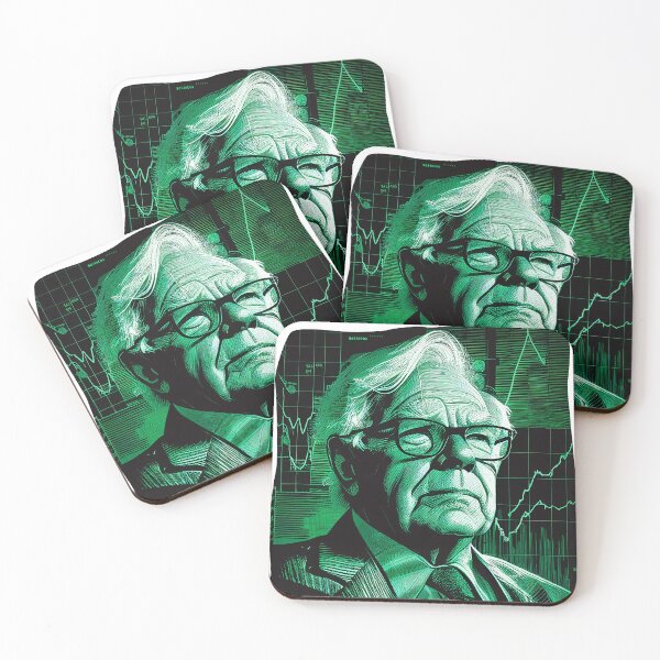Item preview, Warren Buffett Portrait Illustration designed and sold by NiceGoodBetter.
