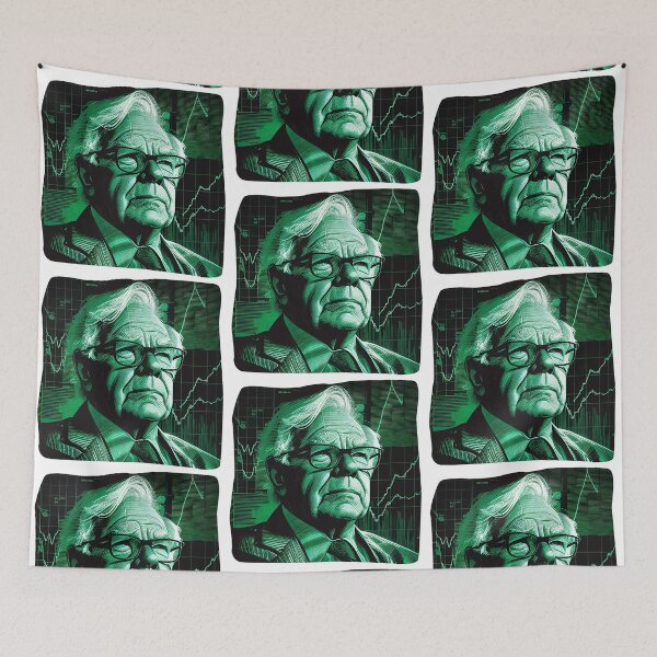 Item preview, Warren Buffett Portrait Illustration designed and sold by NiceGoodBetter.
