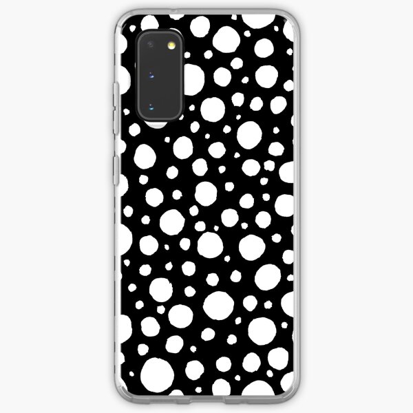 Black and White Circles Hand Painted Samsung Galaxy Soft Case