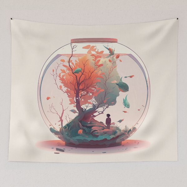 Item preview, Alone in a Fish Bowl Combined with a Terrarium designed and sold by quick-drops.