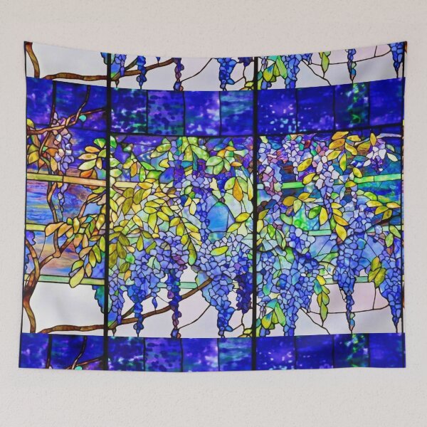 Item preview,  'WISTERIA' TRANSOM WINDOW FROM THE DINING ROOM OF LOUIS COMFORT TIFFANY'S PRIVATE ESTATE  designed and sold by CristalleLisa.