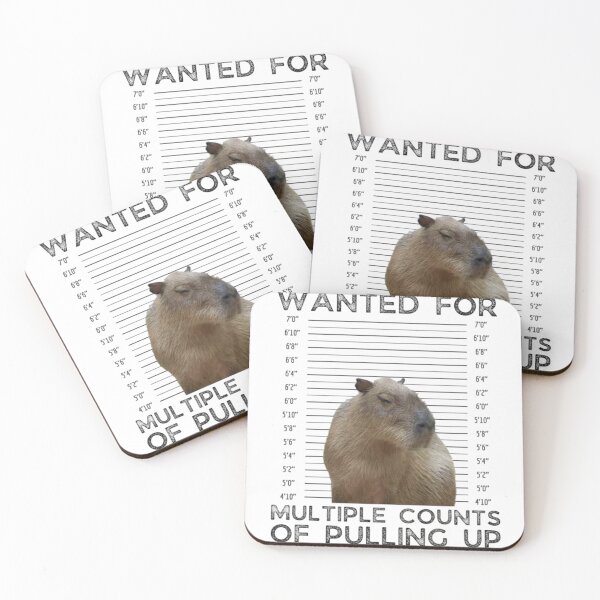 Item preview, Capybara Wanted for Multiple Counts of Pulling Up designed and sold by jirahorok.