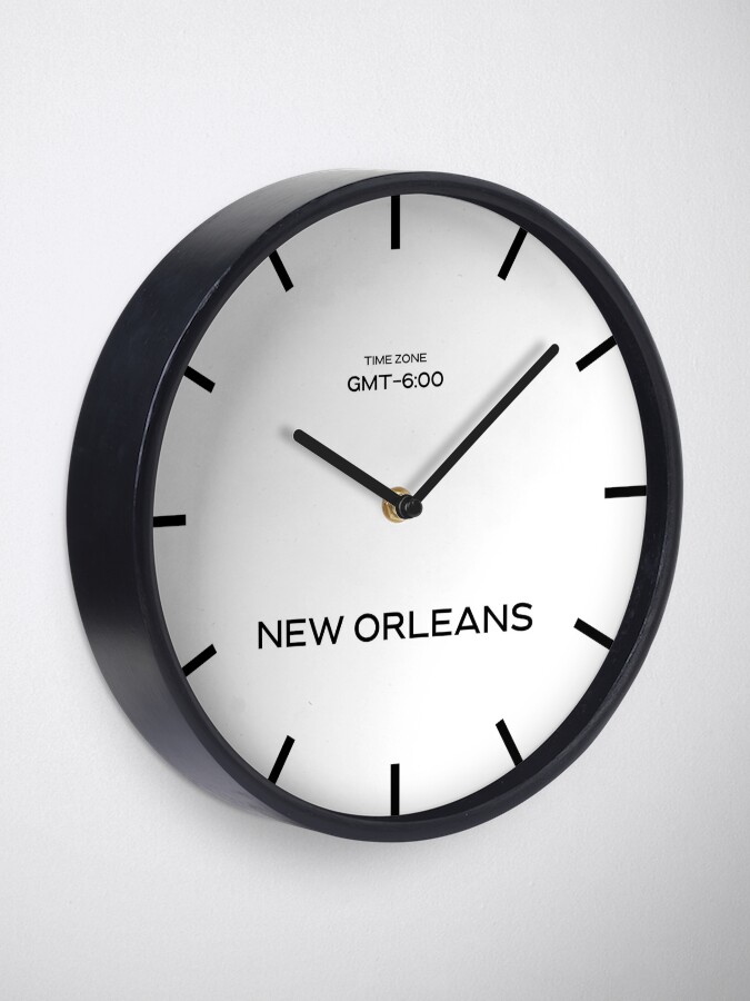 New Orleans GMT Time Zone World Wall Clock&rdquo; Clock for Sale by 