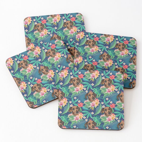 Item preview, Tropical Brown Dachshund Doxie 2 designed and sold by lulupetart.