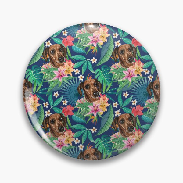 Item preview, Tropical Brown Dachshund Doxie 2 designed and sold by lulupetart.