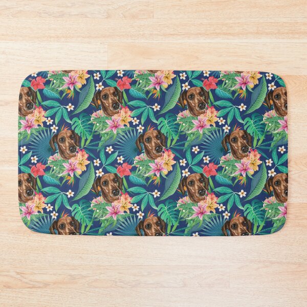 Item preview, Tropical Brown Dachshund Doxie 2 designed and sold by lulupetart.
