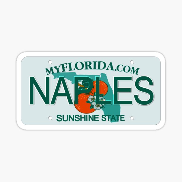 Naples Florida License Plate Sticker
