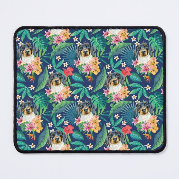 Item preview, Tropical White Black Tan Piebald Dachshund Doxie 3 designed and sold by lulupetart.