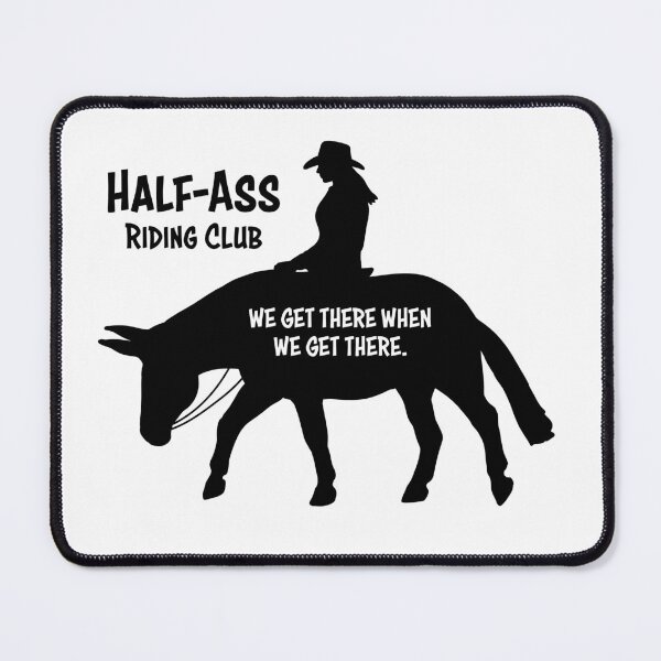 Item preview, Mule Riding Club Version 2 - Black - FEMALE RIDER designed and sold by Melissa Bradshaw.