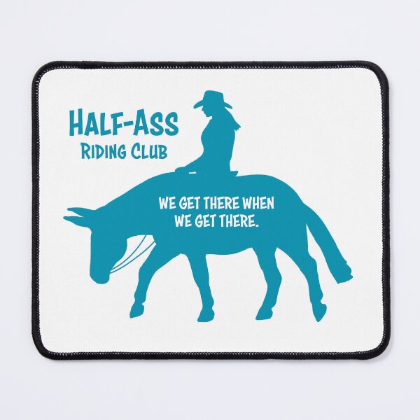 Item preview, Mule Riding Club Version 2 - Teal - FEMALE RIDER designed and sold by Melissa Bradshaw.
