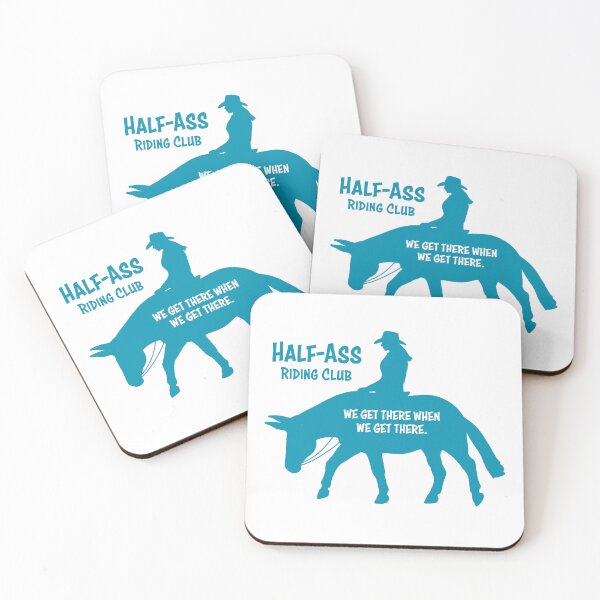 Item preview, Mule Riding Club Version 2 - Teal - FEMALE RIDER designed and sold by Melissa Bradshaw.