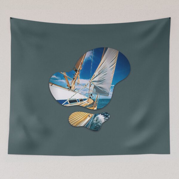 Item preview, Just Sail Print. For a sailor, for an ocean lover, for a sailing lover. designed and sold by Wentoo.