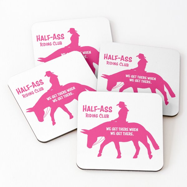 Item preview, Mule Riding Club Version 2 - Pink - FEMALE RIDER designed and sold by Melissa Bradshaw.
