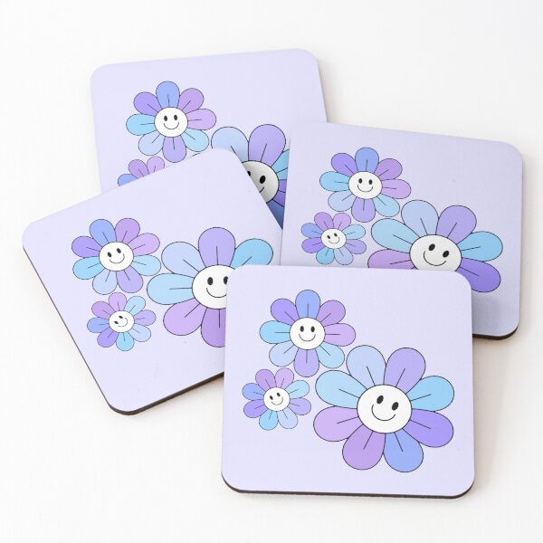 Item preview, Pastel Blue and Purple Hippie Flowers designed and sold by everything4eva.