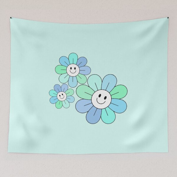 Item preview, Pastel Blue Hippie Flowers designed and sold by everything4eva.
