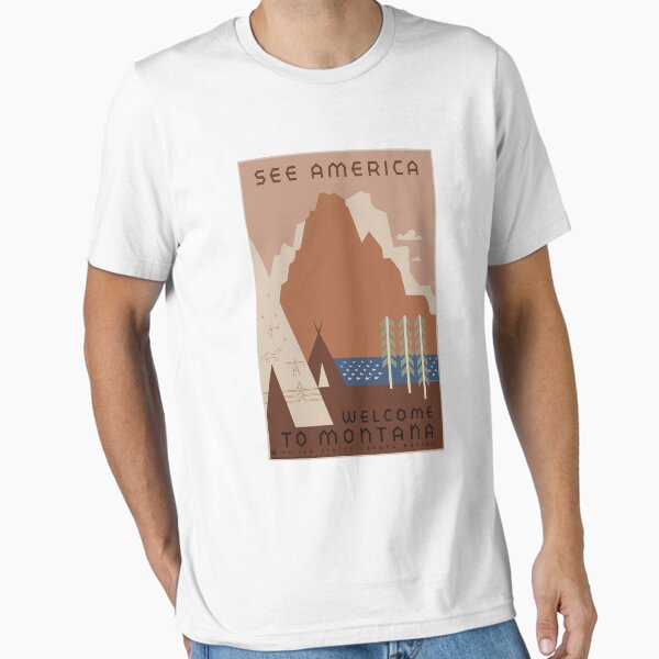 Item preview, See America Welcome to Montana Vintage Graphics designed and sold by Brasil365.