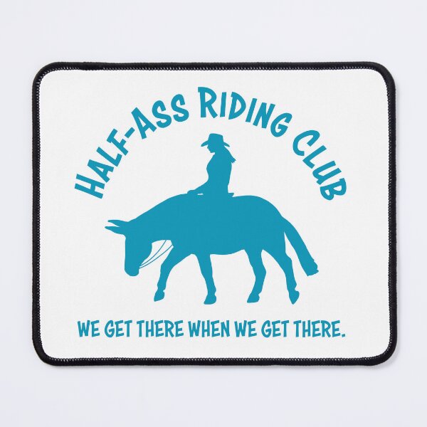 Item preview, Mule Riding Club - Teal - FEMALE RIDER designed and sold by Melissa Bradshaw.