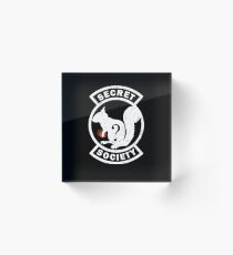 Secret Squirrel Society Military Patch Acrylic Block
