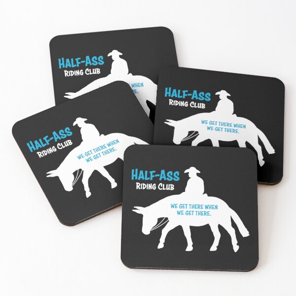 Item preview, Mule Riding Club Version 2 - Teal and White - MALE RIDER designed and sold by Melissa Bradshaw.