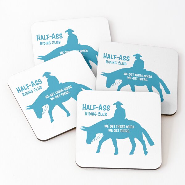 Item preview, Mule Riding Club Version 2 - Teal - MALE RIDER designed and sold by Melissa Bradshaw.