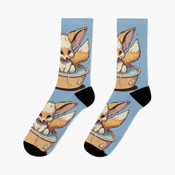 Item preview, Cute Cartoon Fennec Fox Taking a Bath designed and sold by quick-drops.