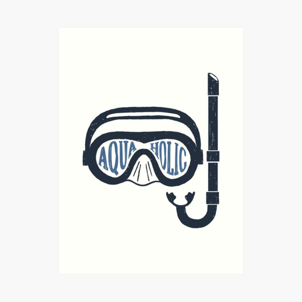 Aquaholic Swim Mask and Snorkel for Swimmers & Ocean Explorers Art Print