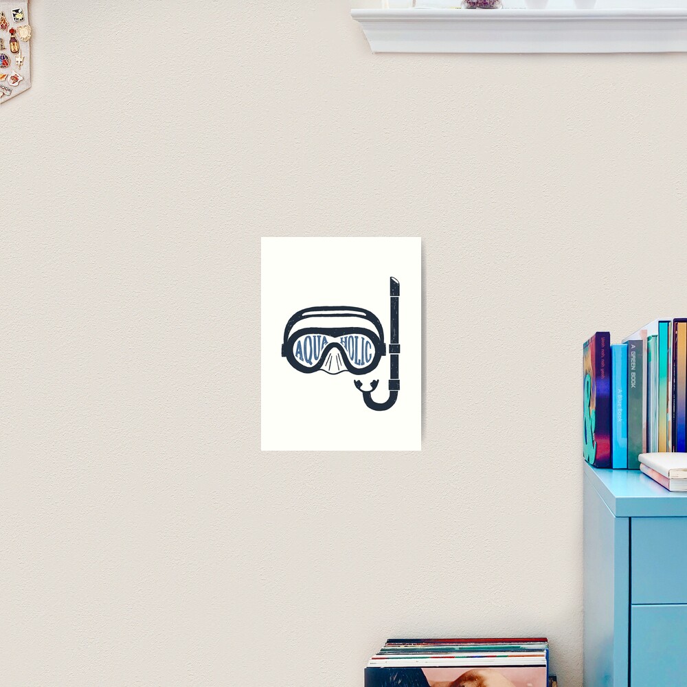 Aquaholic Swim Mask and Snorkel for Swimmers & Ocean Explorers Art Print