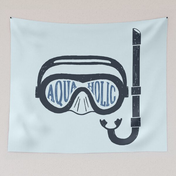 Item preview, Aquaholic Swim Mask and Snorkel for Swimmers & Ocean Explorers designed and sold by Magnetic Pajama.