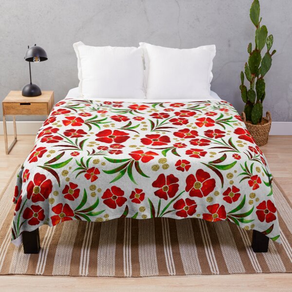 Item preview, Ibiza Flowers - Red/green/gold designed and sold by Gwendolyn  Pieters.