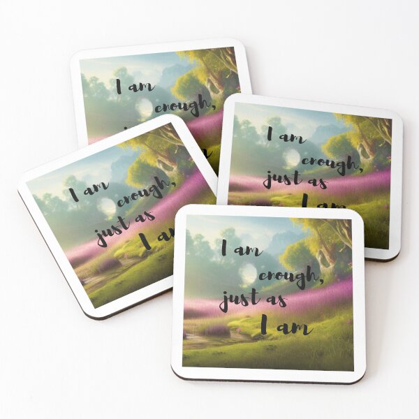 Item preview, Positive affirmation: I am enough, just as I am. designed and sold by PhotoDesignNZ.