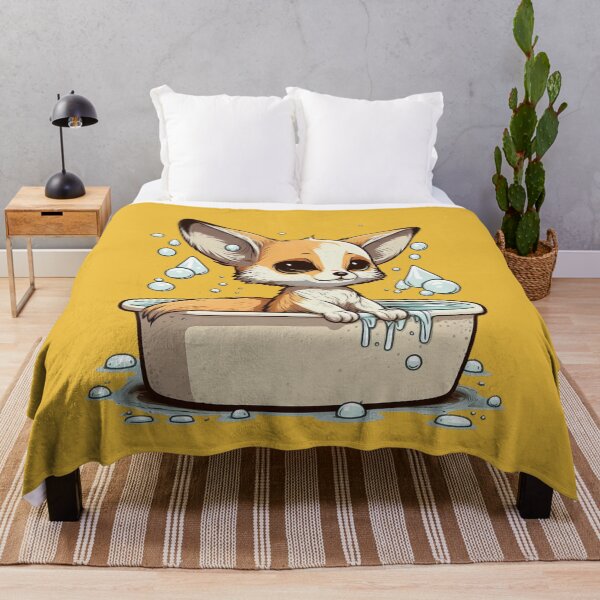 Item preview, Cartoon Baby Fox in a Bath Tub designed and sold by quick-drops.