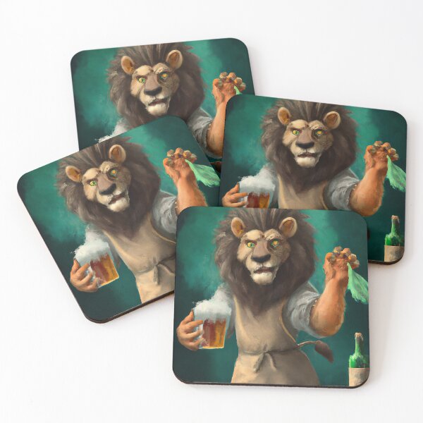 Item preview, Mystical Mixologist: The Bartender Lion of the Secret Pub designed and sold by jerekunnas.