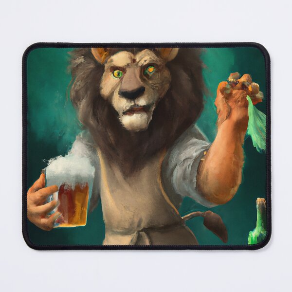 Item preview, Mystical Mixologist: The Bartender Lion of the Secret Pub designed and sold by jerekunnas.