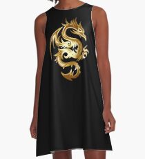 Golden Dragon A-Line Dress