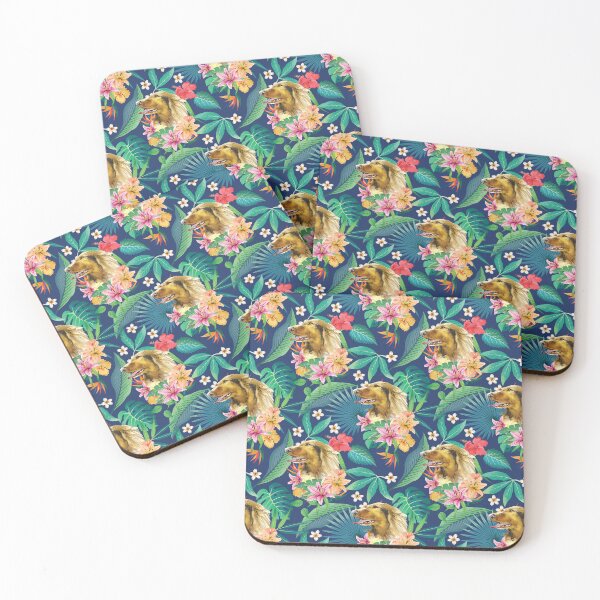Item preview, Tropical Long Haired English Cream Dachshund Doxie 1 designed and sold by lulupetart.