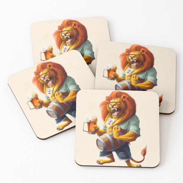 Item preview, Roaring Good Time: Strong Lion Toasts to Life with a Pint of Beer designed and sold by jerekunnas.