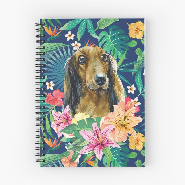 Item preview, Tropical Long Haired English Cream Dachshund Doxie 2 designed and sold by lulupetart.